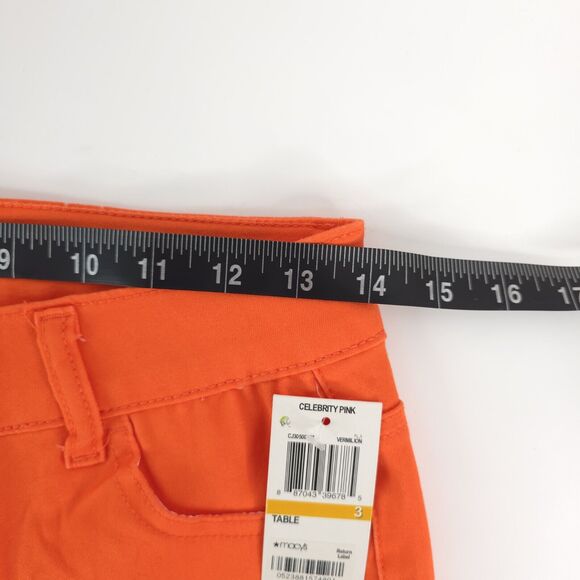 Celebrity Pink Women's Juniors' Cuffed Colored Denim Shorts Size 3 Neon Orange - Picture 8 of 9